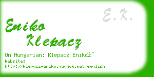 eniko klepacz business card